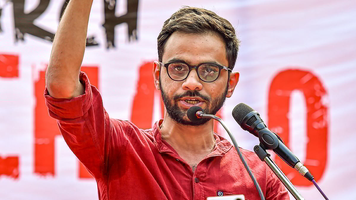 <div class="paragraphs"><p>Umar Khalid is seen speaking at a demonstration at Jantar Mantar in New Delhi, in this file image dated March 3, 2020. (PTI Photo/Ravi Choudhary)</p><p><br></p></div>