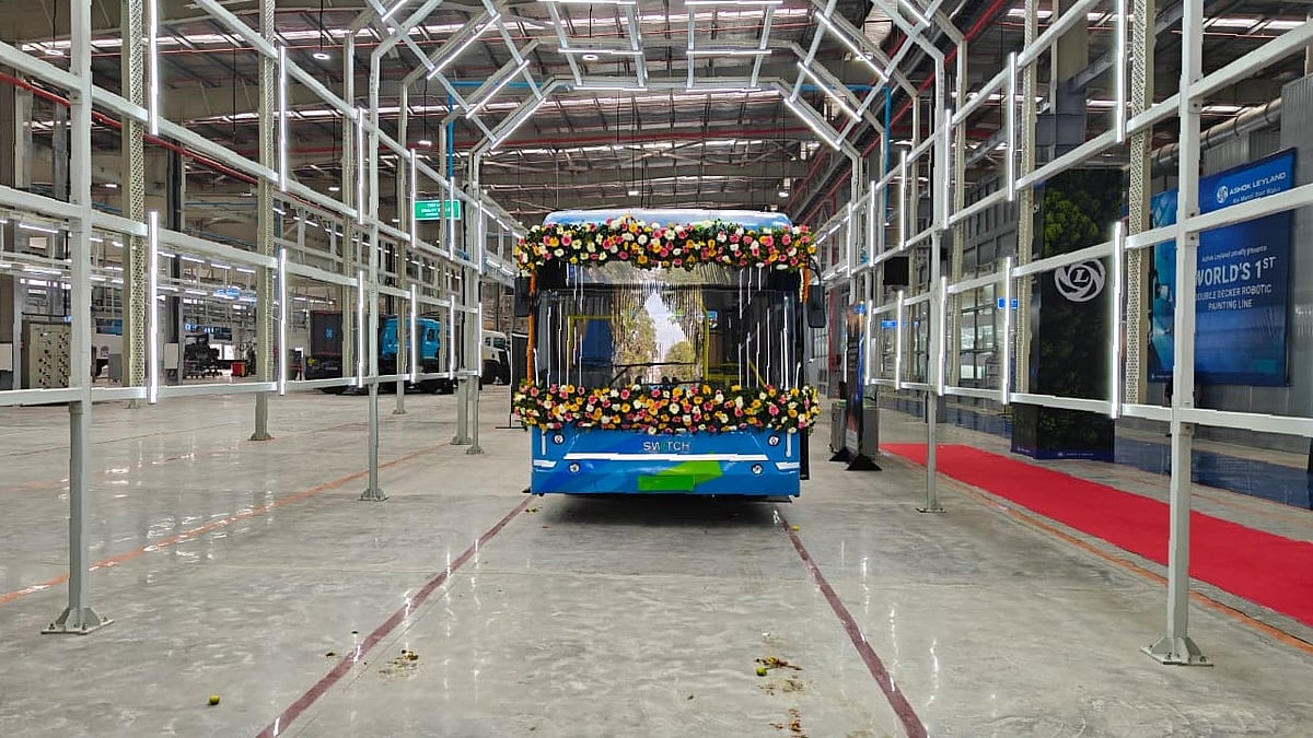 <div class="paragraphs"><p>The shares of Ashok Leyland Ltd are up over 2.66%, are are trading at Rs 189.25. The stock is up over 76.48% in the last 12 months. (Photo source: Company's New EV Manufacturing Plant)&nbsp;</p></div>