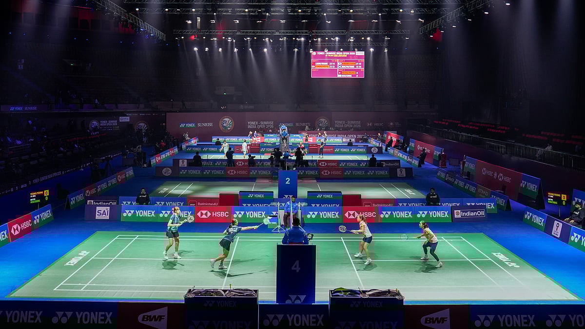 <div class="paragraphs"><p>New Delhi: Athletes compete at the India Open 2026 badminton tournament, in New Delhi, Tuesday, Jan. 13, 2026. (PTI Photo/Salman Ali)</p></div>
