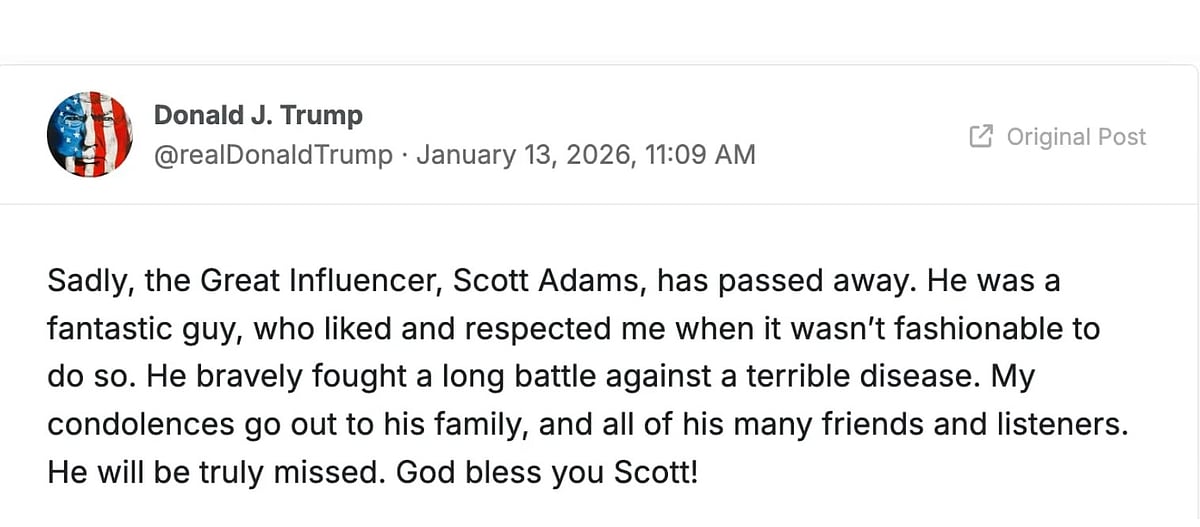 'Few Things To Say Before I Go': Dilbert Cartoonist Scott Adams Dies, Leaves Final Note