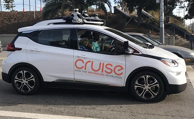 A Cruise self-driving car, which is owned by General Motors Corp.