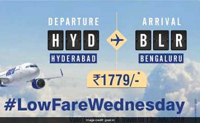 GoAir Low Fare Wednesday offer is valid till July 13.