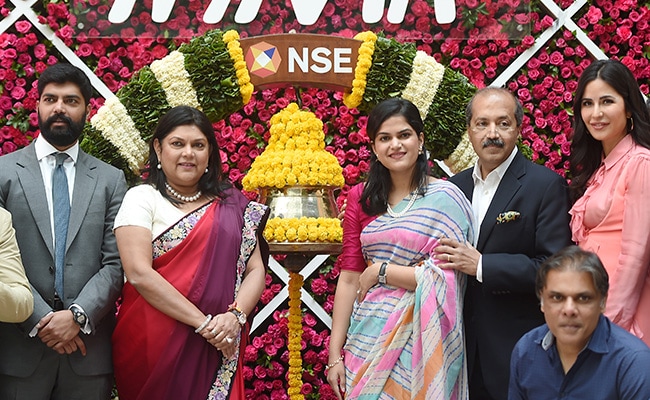Nykaa shares opened for trading at Rs 2,018 on the National Stock Exchange.