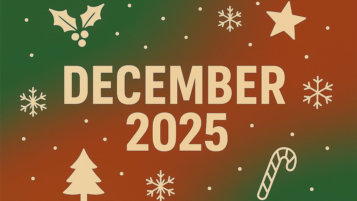 December 2025 Calendar: Verify Full Record Of Nationwide, Worldwide Days And Occasions
