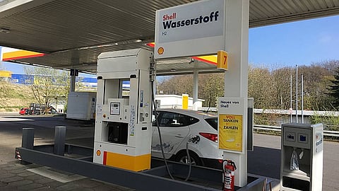  Hyundai ix35 Fuel Cell electric vehicle at Hydrogen Gas Station