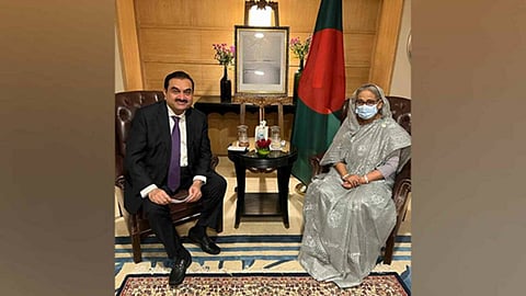  In an attempt to attract investments from India, Hasina is wooing the Adani Group 
