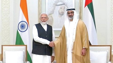  Modi with Al Nahyan: wooing the UAE 