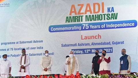  Prime Minister Modi kicked off Azadi ka amrit mahostav in March 2021 at Sabarmati Ashram 
