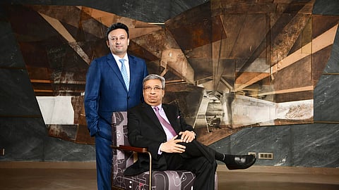  The Patels, Pankaj (seated) and son Sharvil: taking Zydus to new heights. Photo credit: Palashranjan Bhaumick 