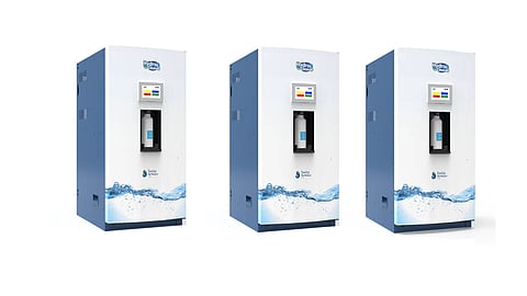  The HydroCleanerTM machine runs on only common salt, tap water and electricity 