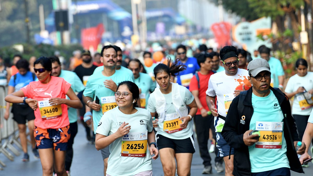 Finish line celebration