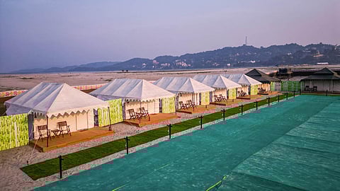 The almost ephemeral tent city offers a unique stay experience