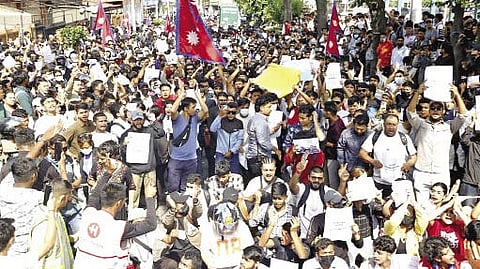 Wrath of the youth: Frustrated with the ruling elite, youngsters took to the streets in large numbers