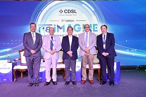 Vora,  Mahalingam, Pandey, Pradhan and Mistry at the third edition of the CDSL annual symposium