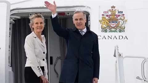 Carney and his wife, Diana Carney arrive in Mumbai on their four-day India visit