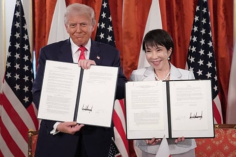 President Donald Trump and Japanese Prime Minister Sanae Takaichi