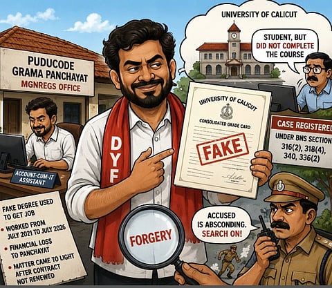 Five years in panchayat job: Former DYFI leader booked over alleged fake degree in Kerala
