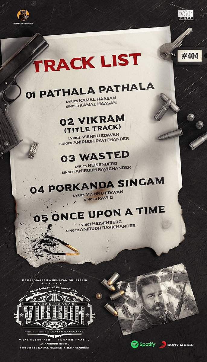 Vikram track list out: Kamal Haasan film to feature 5 songs