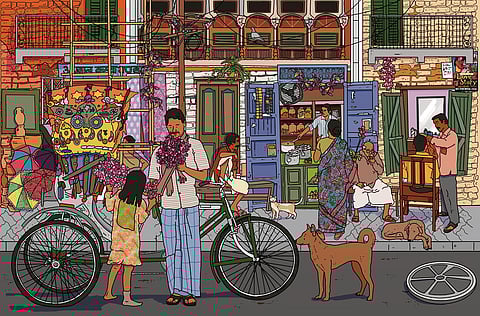 Artwork for Orchid Blooms in collaboration with Sethu(ram)an and St+art India