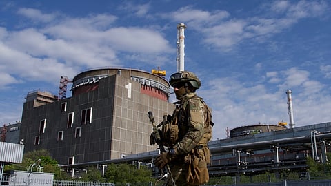 Russia bombs city housing nuclear plant