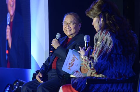 PLDT Group Chairman MVP endorses children's book 'Extraordinary Manny' at the 2022 National PR Congress. | Photograph courtesy of PLDT Group