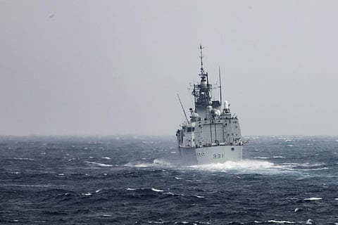 U.S., Canadian warships sail through Taiwan Strait