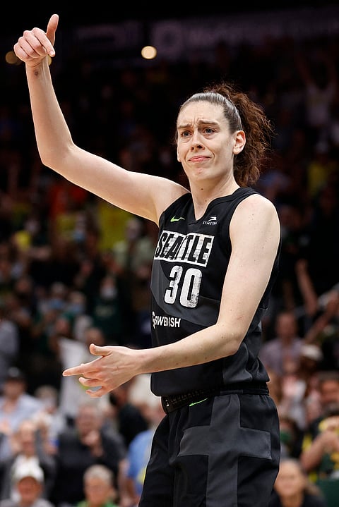 STEPH CHAMBERS/AGENCE FRANCE-PRESSE
Breanna Stewart steps up for the United States in the absence of Brittney Griner and Sue Bird in the Women’s World Cup.