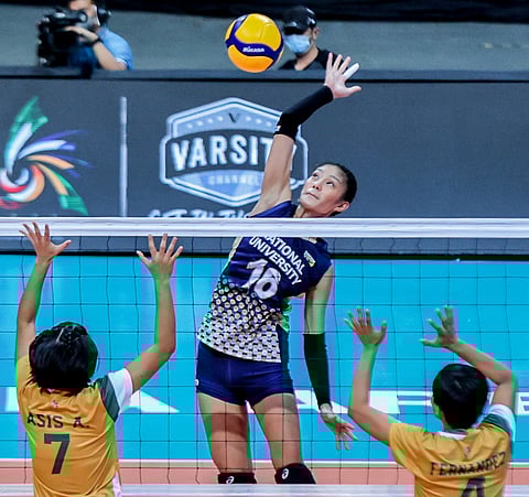 IVY Lacsina decides to forego her last playing year with NU to join F2 Logistics in the PVL Reinforced Conference. | Photograph by Rio deluvio for the daily tribune @tribunephl_rio