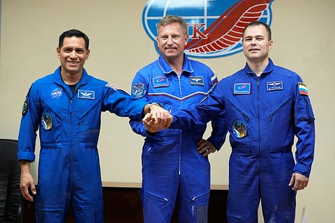 American, Russians blast off for ISS