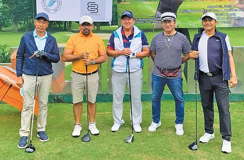 CAPT. Relly Jose (second from right), president of the Dugong Marino OFW Foundation, is shown with participants (from left) businessman Philip Natividad, Oriental Mindoro board member Lito Camo, Ed Isidoro, and Abe Hussein. | Photograph courtesy of GMM Global Manila