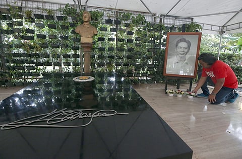 On the occasion of the birth anniversary of former president Ferdinand Marcos Sr., a man visits his tomb at the Libingan ng mga Bayani on Saturday. | PHOTOGRAPH BY BOB DUNGO JR. FOR THE DAILY TRIBUNE @tribunephl_bob