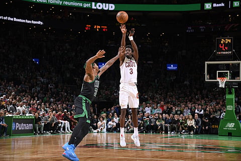 Caris LeVert sparkles for the Cleveland Cavaliers in overtime against the Boston Celtics in NBA action Friday (Saturday in Manila). The Cavs won, 132-123. | BRIAN BABINEAU/ AGENCE FRANCE-PRESSE