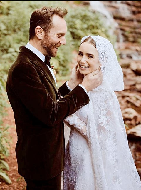 PHOTOGRAPH COURTESY 
OF ig/LILY COLLINS
THE couple marks their first year as husband and wife. 





