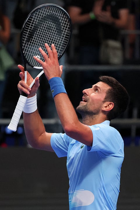 NOVAK Djokovic marks his return to singles event with a straight-sets victory over Pablo Andujar of Spain in Tel Aviv. | JACK GUEZ/agence france-presse