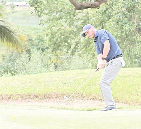 100522jm34  Player Guido Van Der Valk  at green 5,  2nd day of ICTSI Riviera championship   62 mens golfers will participate and compete for the trophy here at the Riviera Golf andm Country Club silang cavite on October 5 2022 ......tribune photo by JOey Sanchez Mendoza