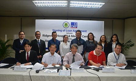 DBP President and Chief Executive Officer Emmanuel G. Herbosa said the credit assistance to Ridgeview Hospital and Medical Center, Inc. would be used to finance the construction of the first level 2 hospital in Alfonso, Cavite. 