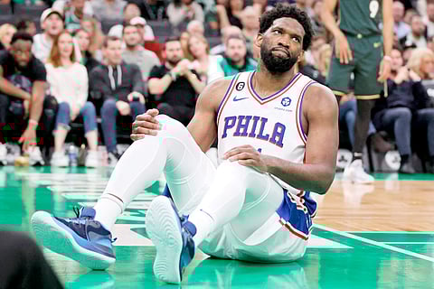 MADDIE MEYER/AGENCE FRANCE-PRESSE
JOEL Embiid will miss Philadelphia 76ers’ next two games after suffering mid-foot strain.