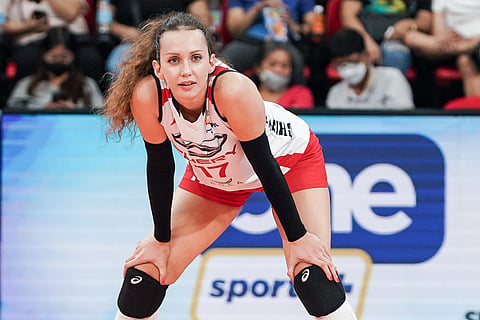 PHOTOGRAPH COURTESY OF PVL
Jelena Cvijovic of Montenegro faces a major test when Chery Tiggo battles Creamline in the PVL Reinforced Conference.