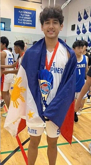 KIEFFER Alas realizes his early goal of playing for the country when he saw action in the 9th Asia Pacific Basketball U16 Tournament in Singapore. | Photograph COURTESY OF KIEFFER ALAS/FB