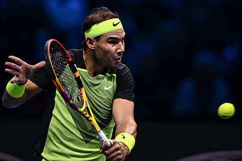RAFAEL Nadal books a 7-5, 7-5 win over Casper Ruud before bowing out of the ATP FInals in Turin. | MARCO BERTORELLO/agence france-presse