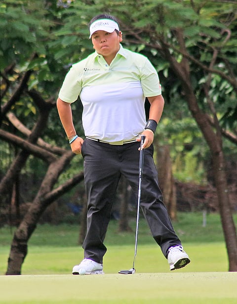 Photographs by Bob Dungo Jr. for the Daily Tribune @tribunephl_bob
CHIHIRO Ikeda gets an acid test against amateur star Rianne Malixi in the semifinals of the ICTSI Villamor Match Play Championship at the Villamor Golf Club.