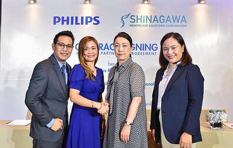 PHOTOGRAPH COURTESY OF SHINAGAWA
(From left) Philips Sales manager Jonnie Tutaan, Philips HS Sales head Seneriza Castro, Shinagawa Philippines president Masako Uemori, and Shinagawa Philippines VP for Marketing and Business Development Tahnee Lou Sunga.