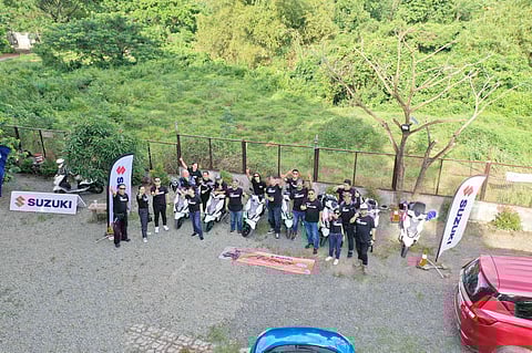 Riders enjoy the ride with Suzuki Avenis, the Japanese company’s latest muscular sporty scooter. | photograph courtesy of Suzuki