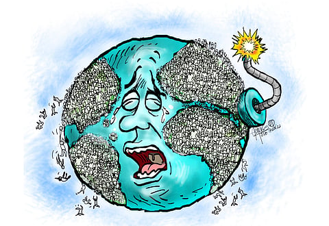 Global population, food security, climate change