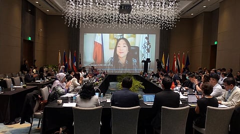 DTI-CPG Undersecretary Ruth Castelo delivered her welcome remarks for the 58th ACCSQ meeting via recorded video message. | Photograph courtesy of DTI