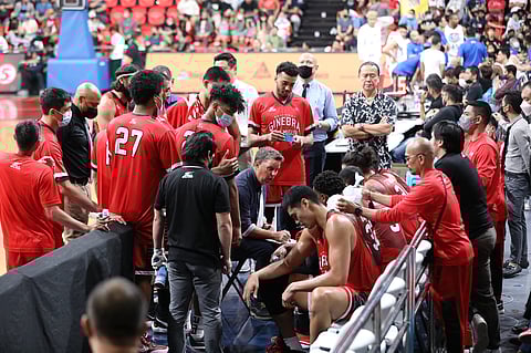 PHOTOGRAPH COURTESY OF PBA
GINEBRA coach Tim Cone is bringing back the Triangle Offense in a bid to win his 25th PBA crown in the ongoing Commissioner’s Cup.