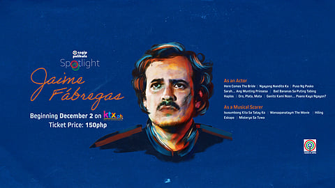 PHOTOGRAPH COURTESY OF ABS-CBN 
ESTEEMED actor and musical scorer Jaime Fabregas. 