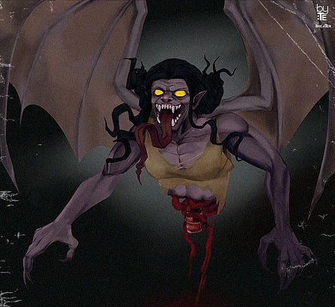 Filipino mythical creature, ‘Manananggal.’ | PHOTOGRAPH COURTESY OF BENILDE THEATER ARTS