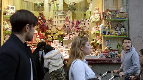 Since December 1, a code of ethics has been in place encouraging toy shops and manufacturers to "avoid gender bias" when marketing toys, in guidelines agreed with the consumer affairs ministry. (Photo by GERARD JULIEN / AFP / File)
