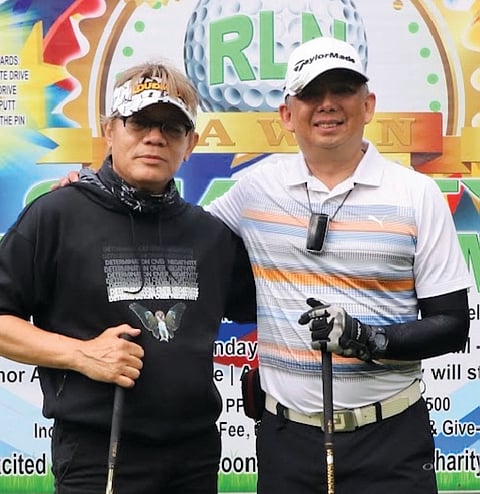 THE men behind the transformation of the Villamor Golf Club: PAF CG Lt. Gen. Connor Anthony Canlas (right) and Col. Roelito Nolasco. | Photograph by DANTE NAVARRO for the daily tribune @tribunephl_dbn